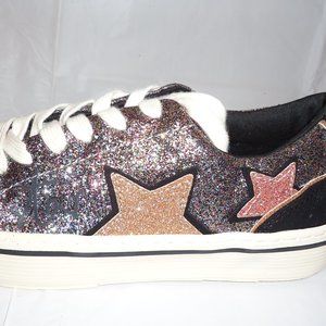 NWOT Zara Glitter Star Sneakers Flats SZ 36 US6